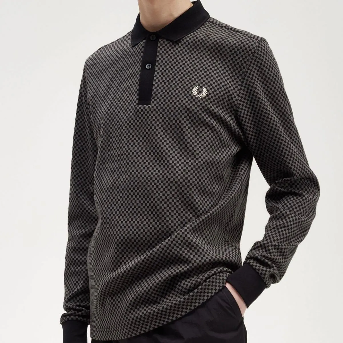 03346 Fred Perry Micro Chequerboard Polo Shirt