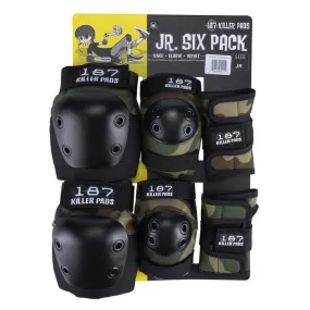 187 Killer Pads OSFA Jr. Six Pack Set - Camo