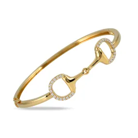 18K YELLOW GOLD DIAMOND BANGLE