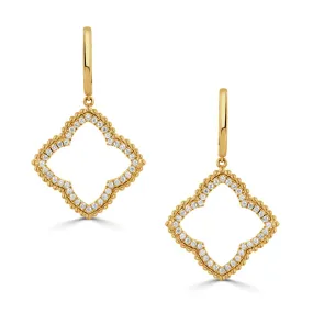 18K YELLOW GOLD DIAMOND EARRING