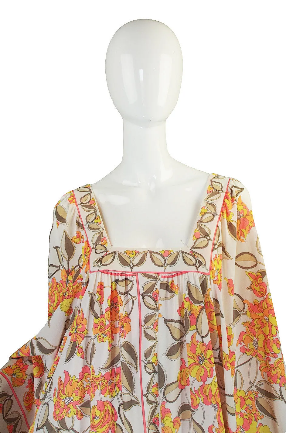 1960s Emilio Pucci for Formit Rogers Printed Caftan Dress