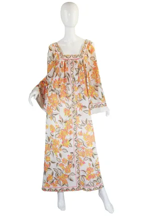 1960s Emilio Pucci for Formit Rogers Printed Caftan Dress