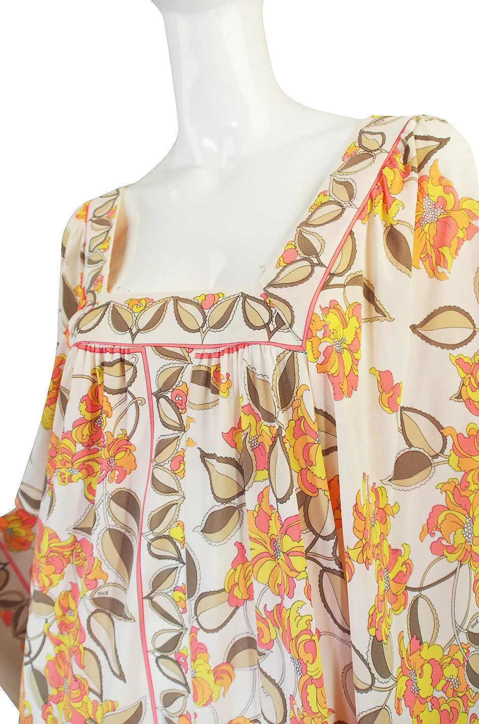 1960s Emilio Pucci for Formit Rogers Printed Caftan Dress