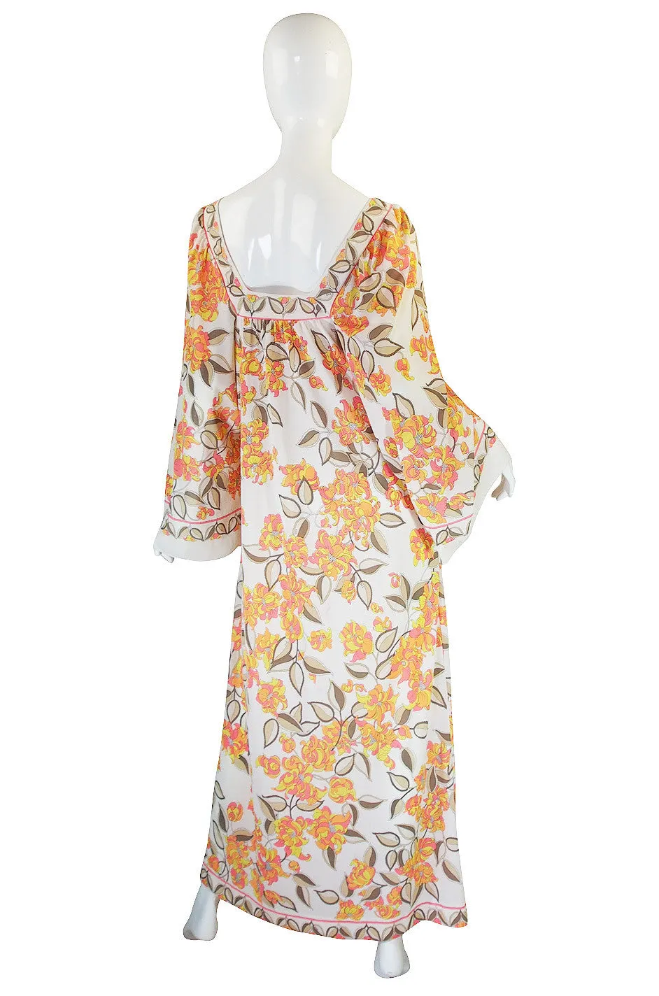 1960s Emilio Pucci for Formit Rogers Printed Caftan Dress