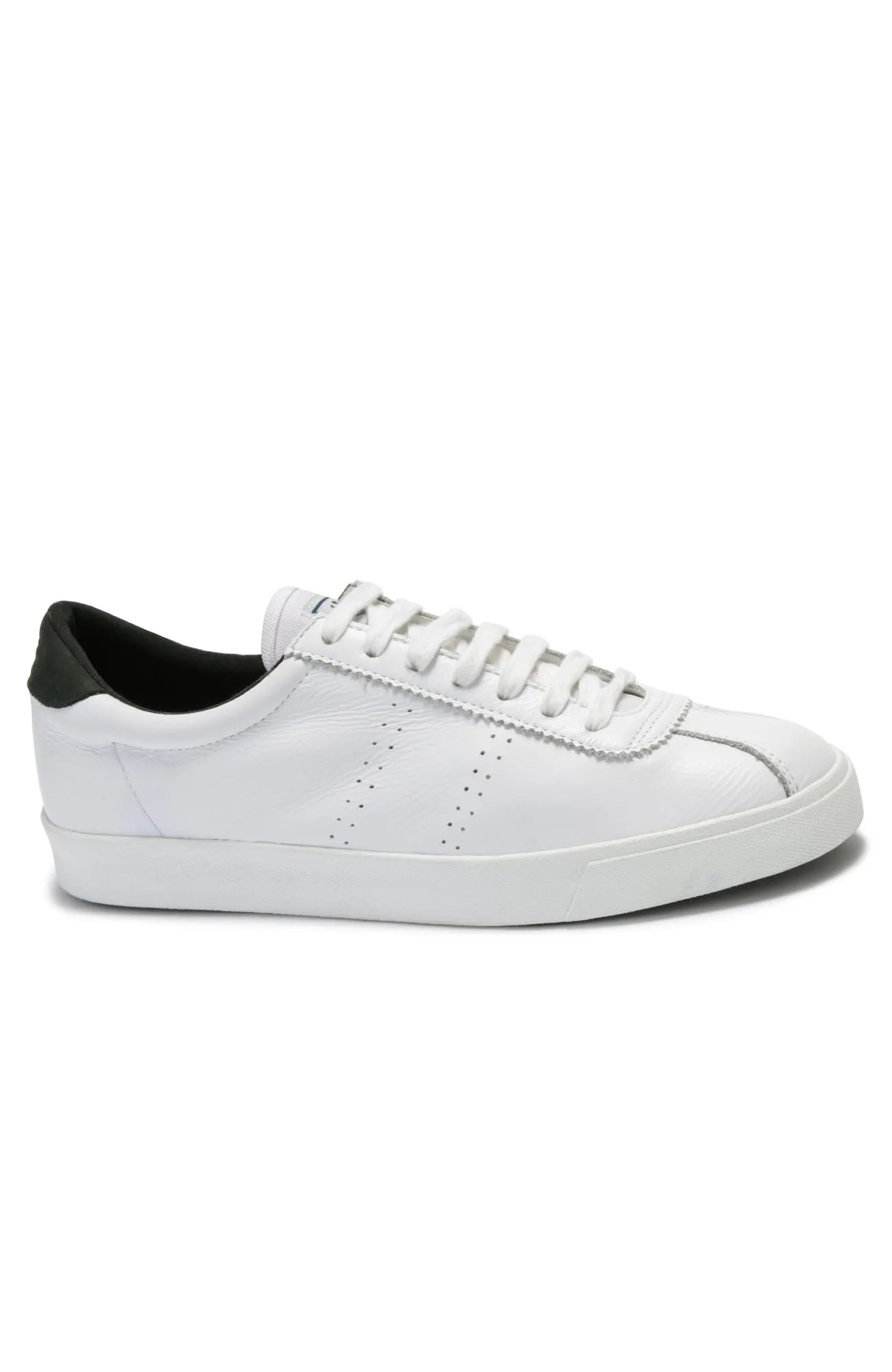 2843 Club S Comfort Leather White Green Dk