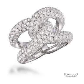 3.56ct Diamond Knot Style Cluster Ring