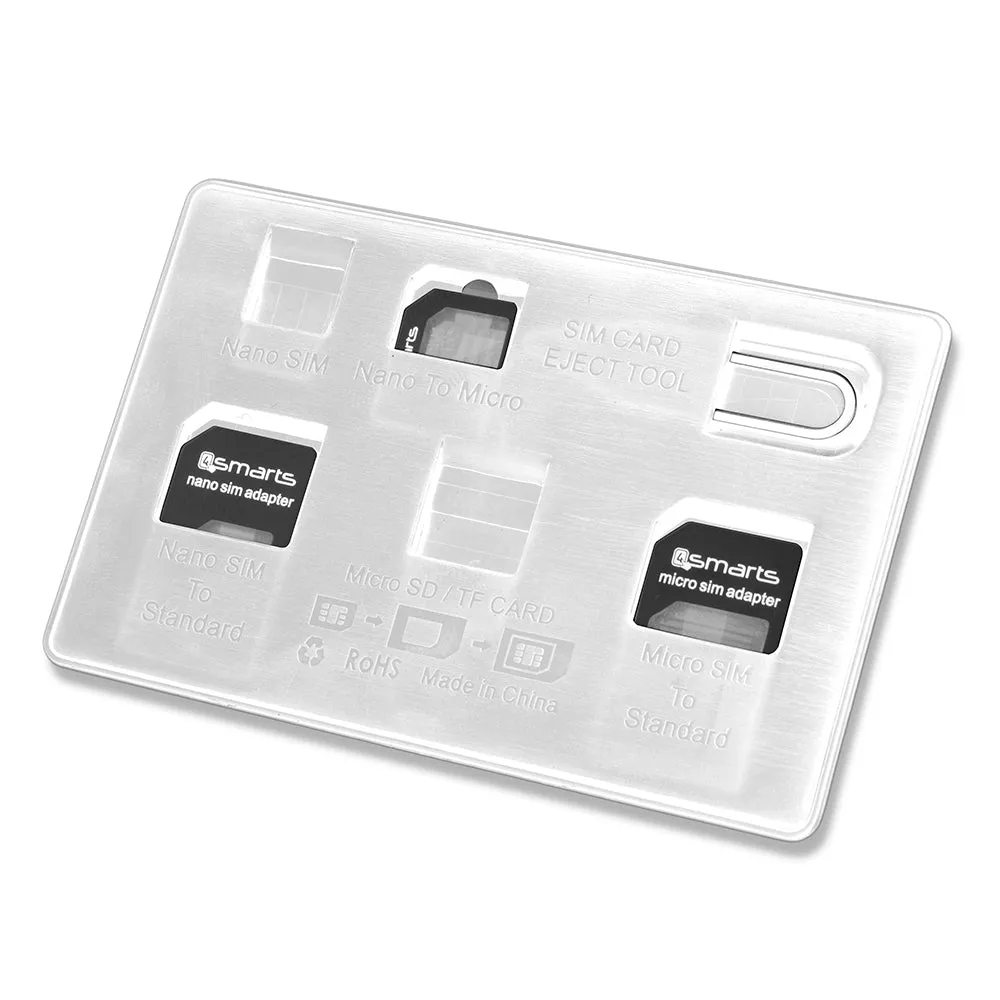 4smarts SIM Card Organiser - Simkort Adapter (Micro Sim   Nano Sim) Hvid