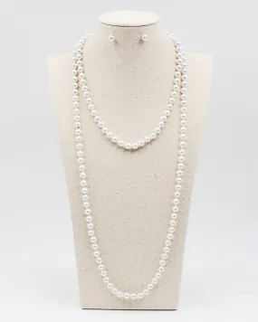 60"L Classic Strand with Matching Stud Earrings