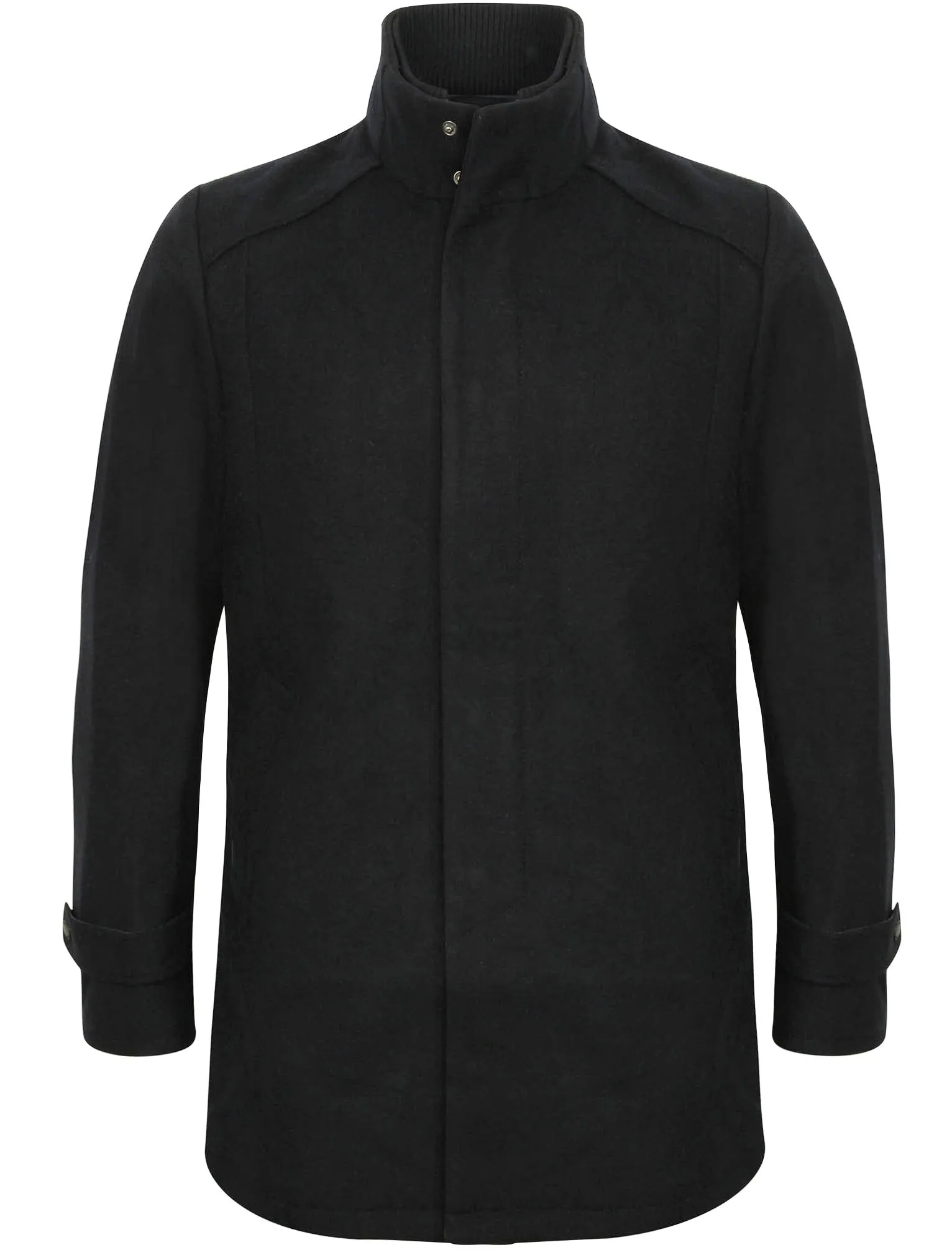 Ackroyd Wool Rich Coat in Charcoal Melton - Tokyo Laundry