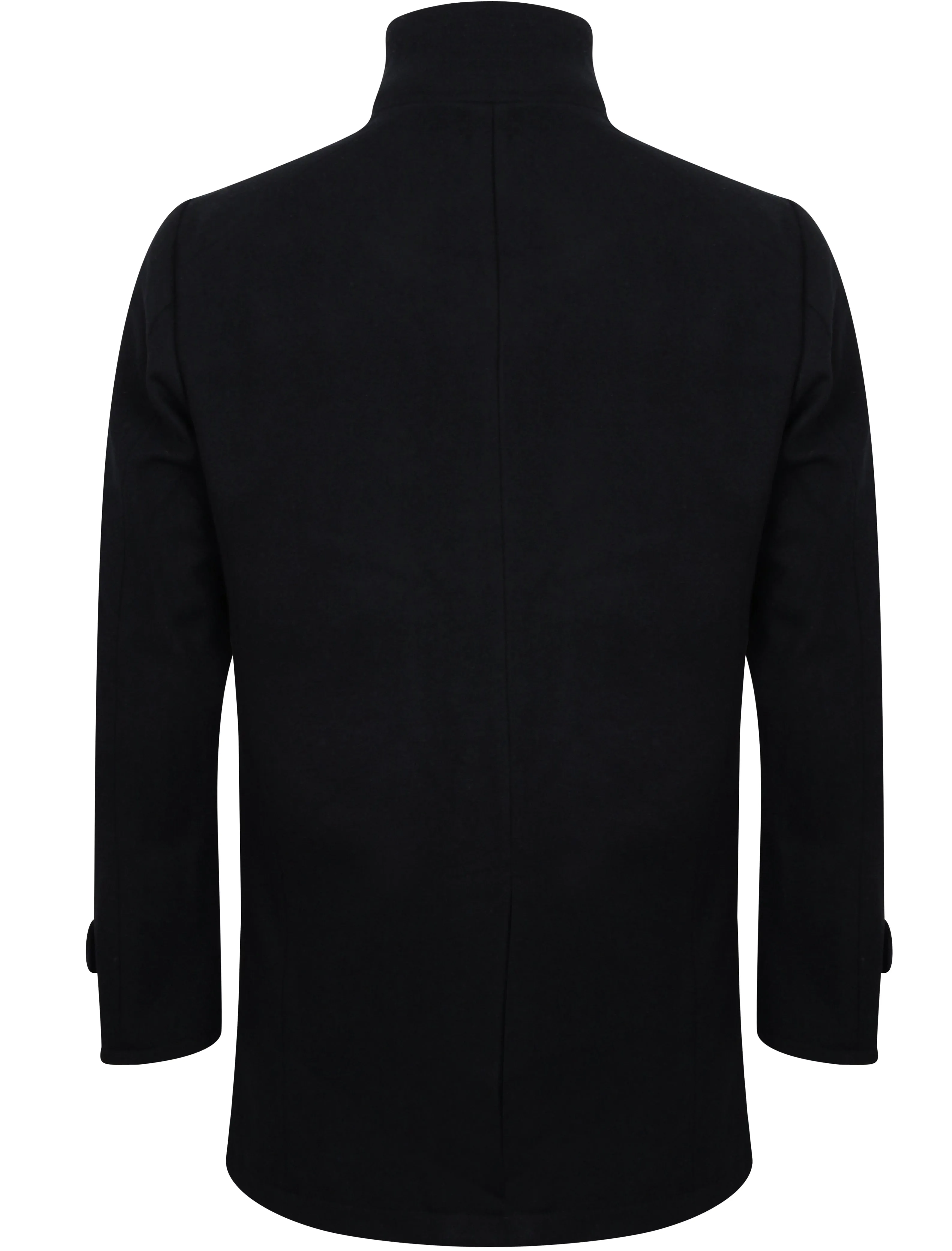 Ackroyd Wool Rich Coat in Navy Melton - Tokyo Laundry