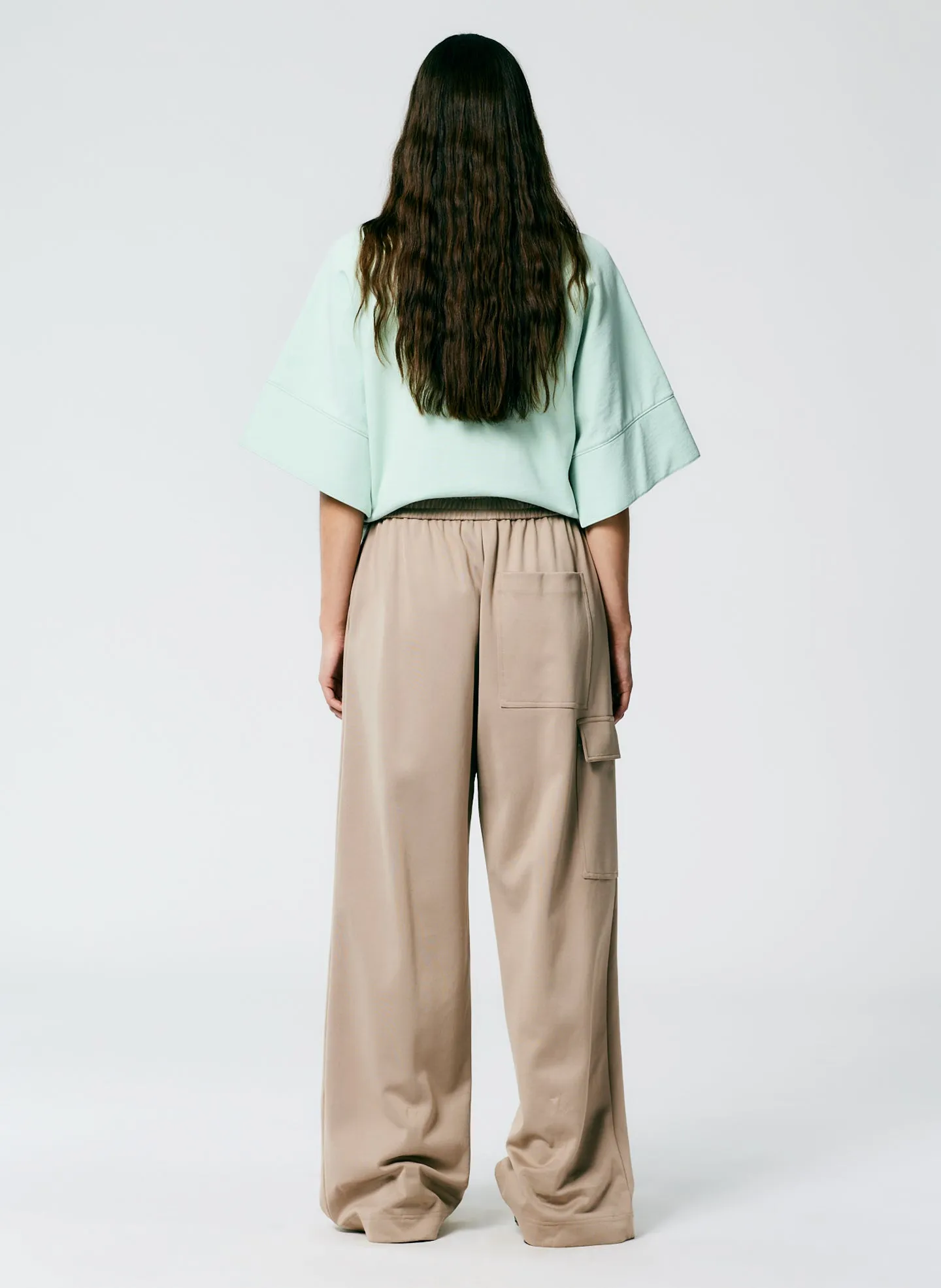 Active Knit Wide Leg Pull On Pant