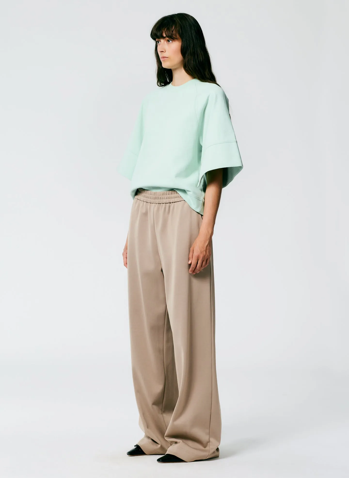 Active Knit Wide Leg Pull On Pant