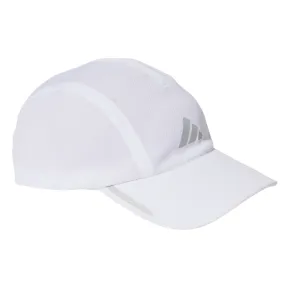 Adidas Running Aeroready Four-Panel Mesh Cap - White / Reflective Silver