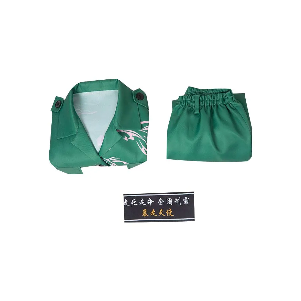 Adulte Japonais Bosozoku To kkou Fuku Vert Cosplay Costume