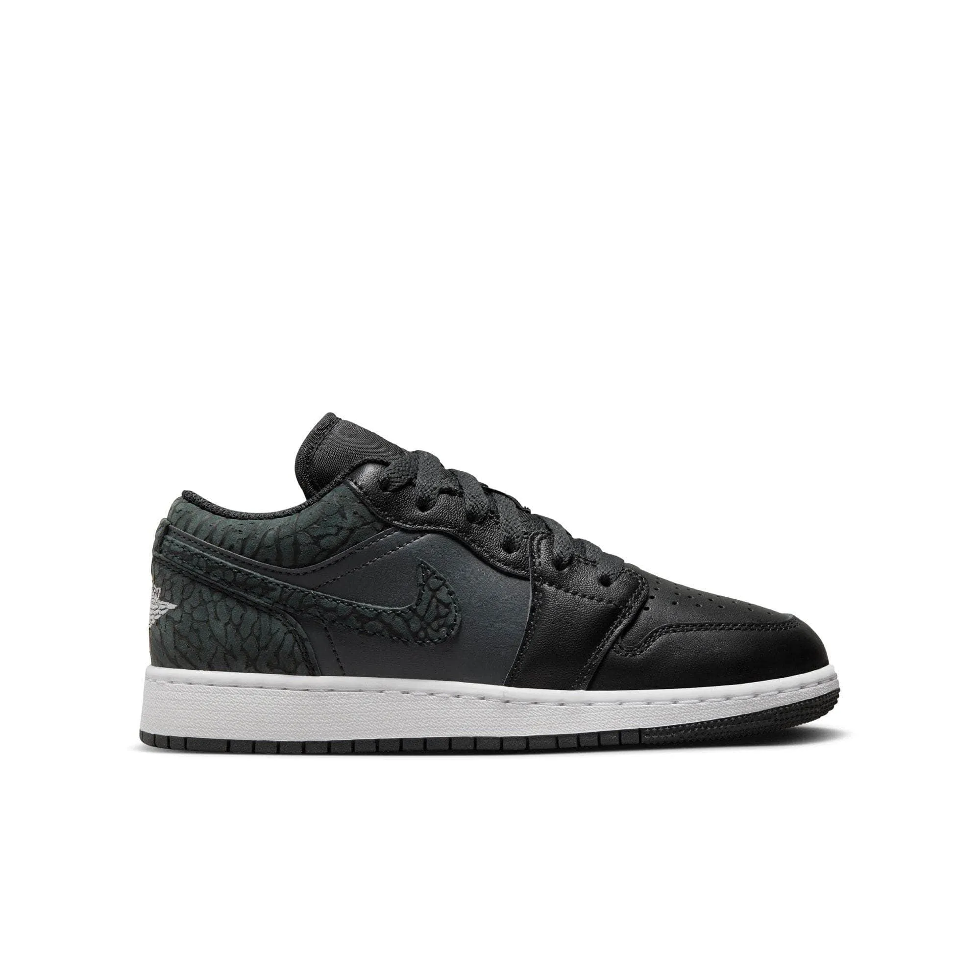 Air Jordan 1 Low SE "Black Elephant" - Boy's Grade School