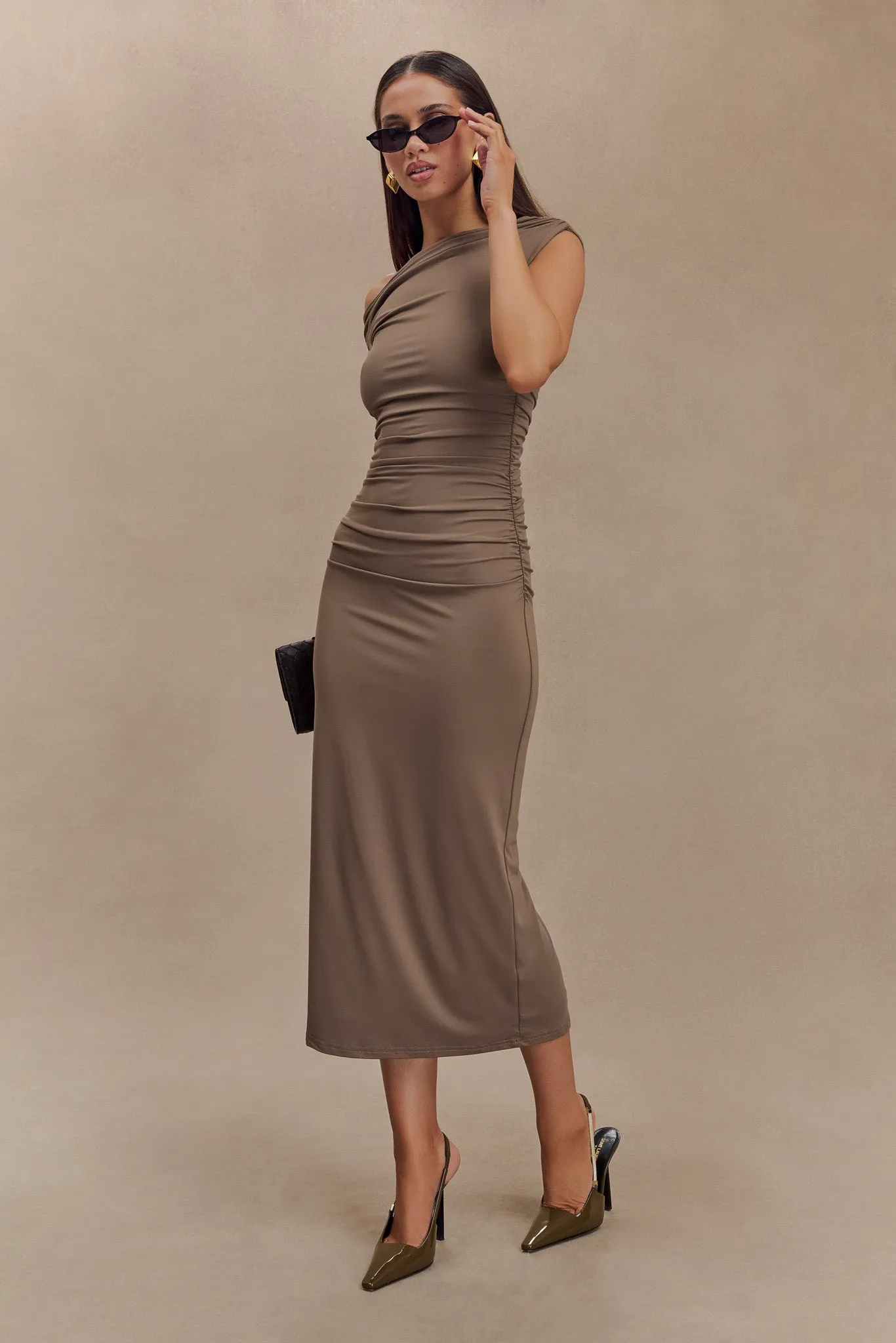 Alayna Recycled Nylon Midi Dress - Coco