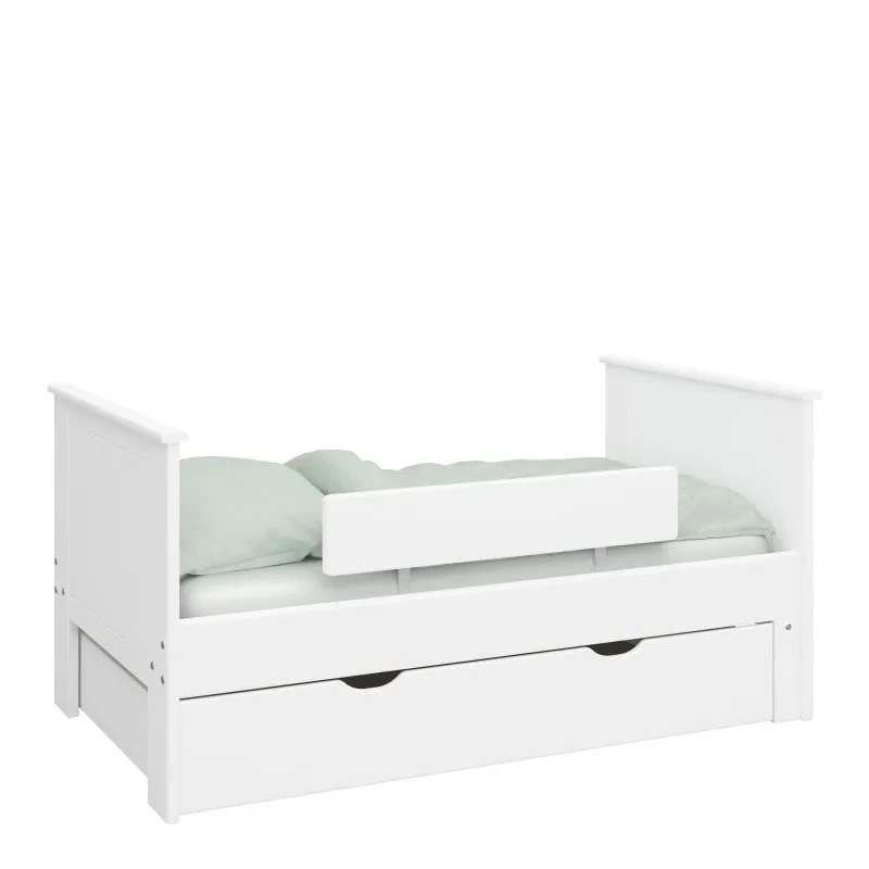 Alba Wide White Pull Out Wooden Bed Drawer