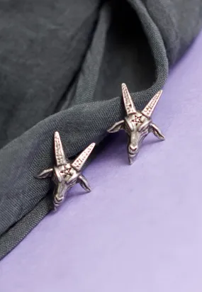 Alchemy England - Baphomet Studs Silver - Earrings