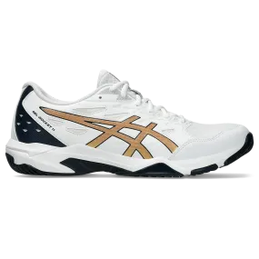 Asics Men's Gel Rocket 11 Indoor Court Shoes White Pure Gold