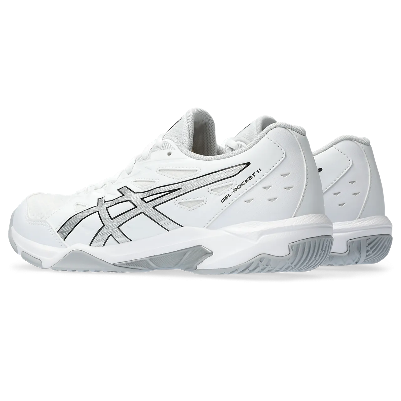 Asics Women's Gel Rocket 11 Indoor Court Shoes White Pure Silver