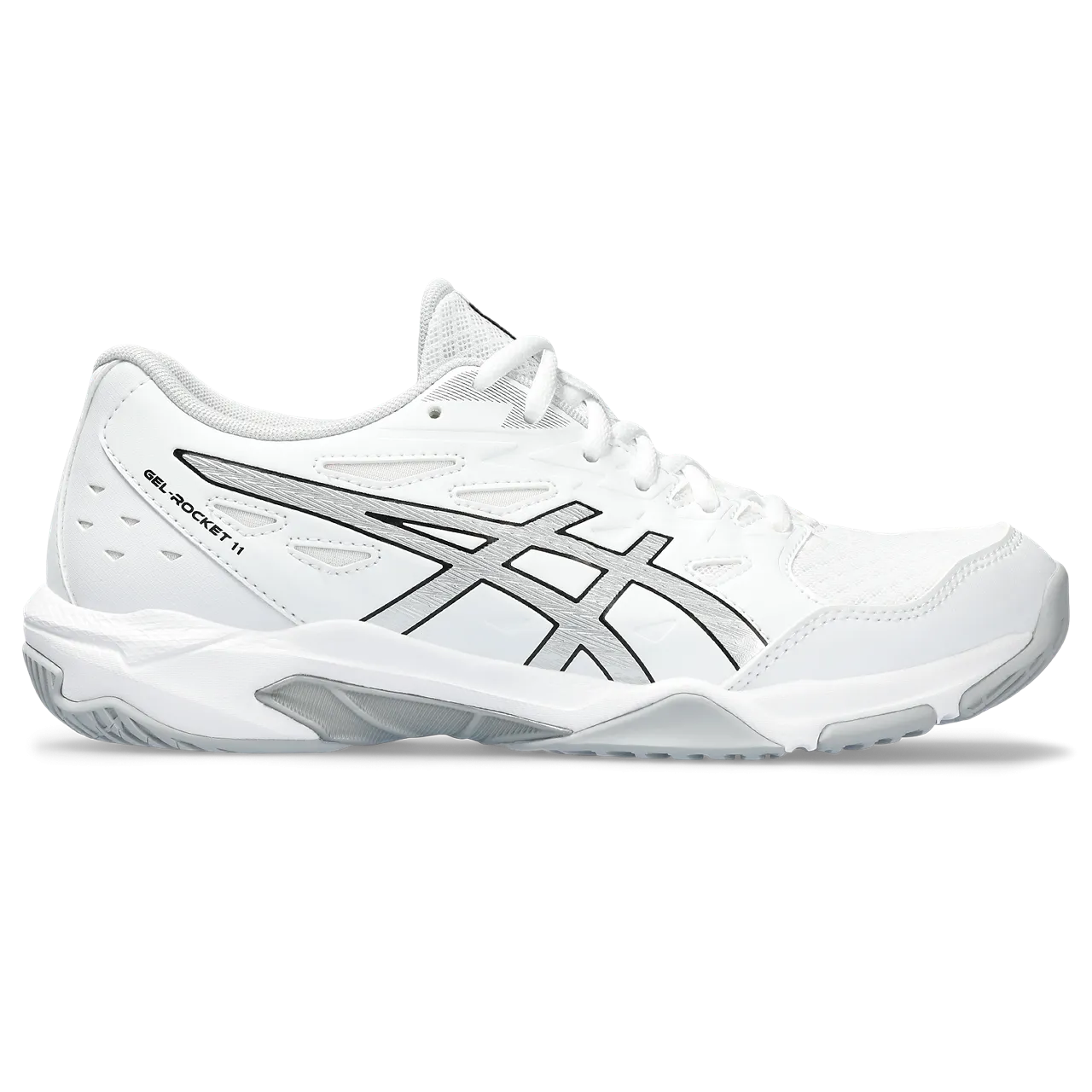 Asics Women's Gel Rocket 11 Indoor Court Shoes White Pure Silver