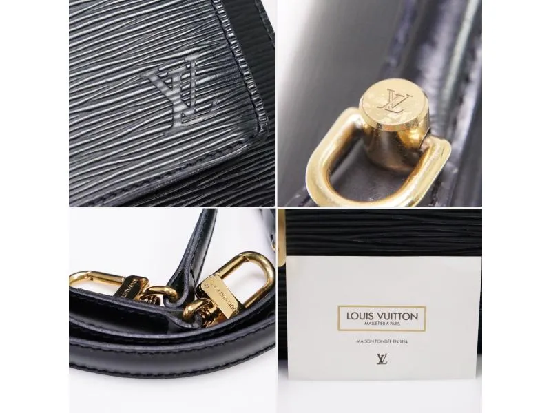 Authentic Pre-owned Louis Vuitton Epi Black Monceau Hand Bag Purse W/ Shoulder Strap M52122 200219