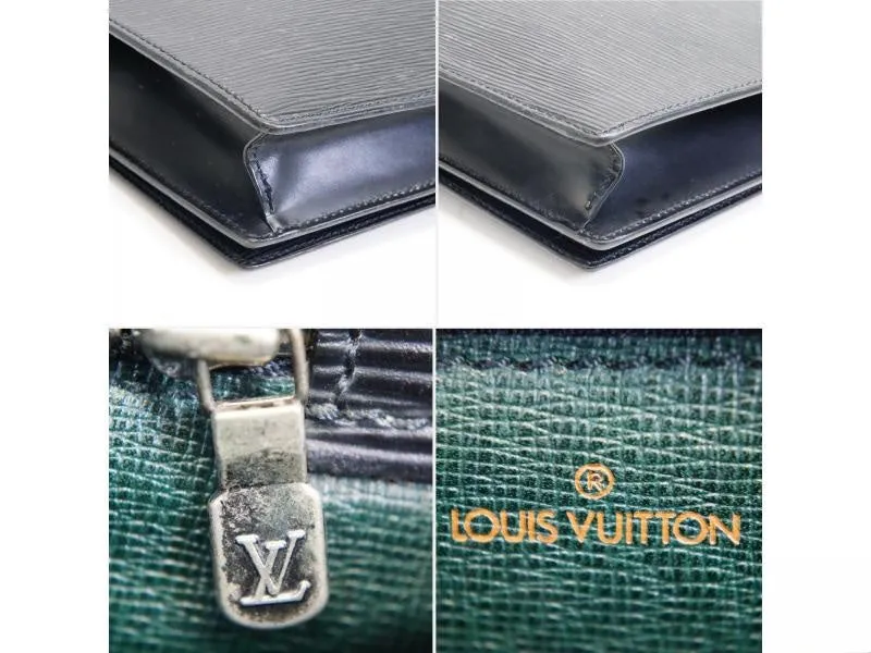 Authentic Pre-owned Louis Vuitton Epi Black Noir Pochette Trapeze Gm Clutch Bag Purse M80165 170423