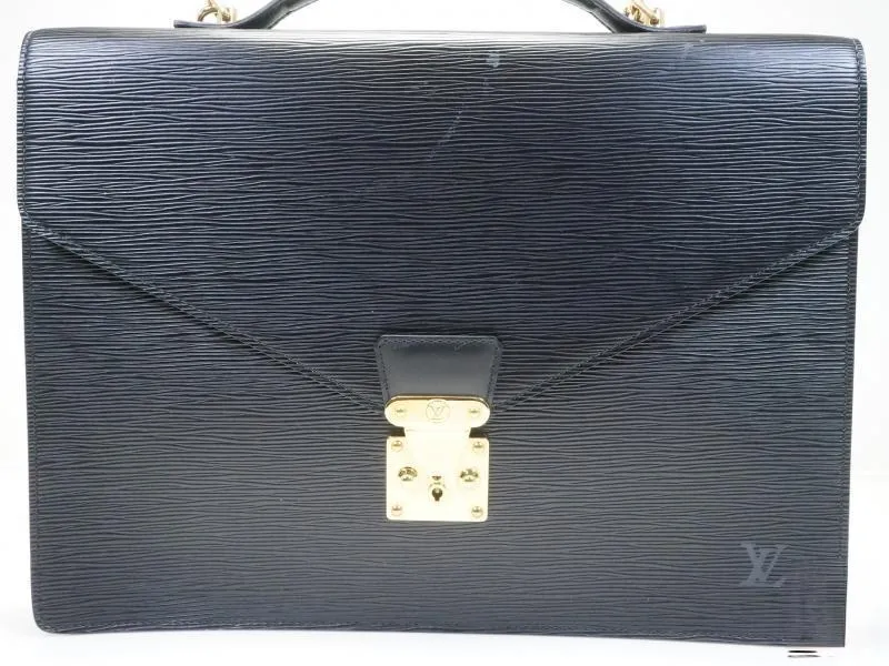 Authentic Pre-owned Louis Vuitton Epi Black Porte-documents Bandouliere Briefcase Bag M54462 141566