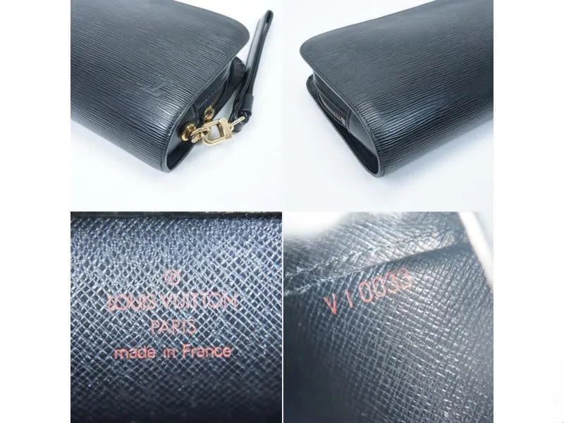 Authentic Pre-owned Louis Vuitton Special Ordered Epi Black Pochette Baikal Orsay Bag M51992 152640