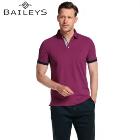 Baileys Tipped Collar Pink Polo Shirt Pink