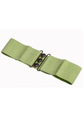 Banned Elastische 50's Riem Olive Green