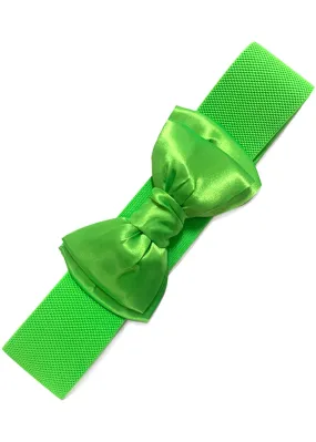 Banned Maria Bow Retro 50's Elastic Belt Halloween Green