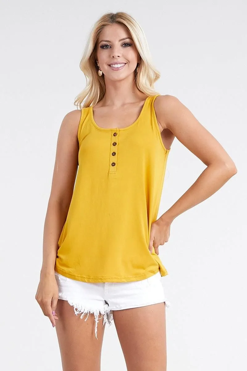 BASIC LOOSE FIT TANK TOP WITH BUTTON