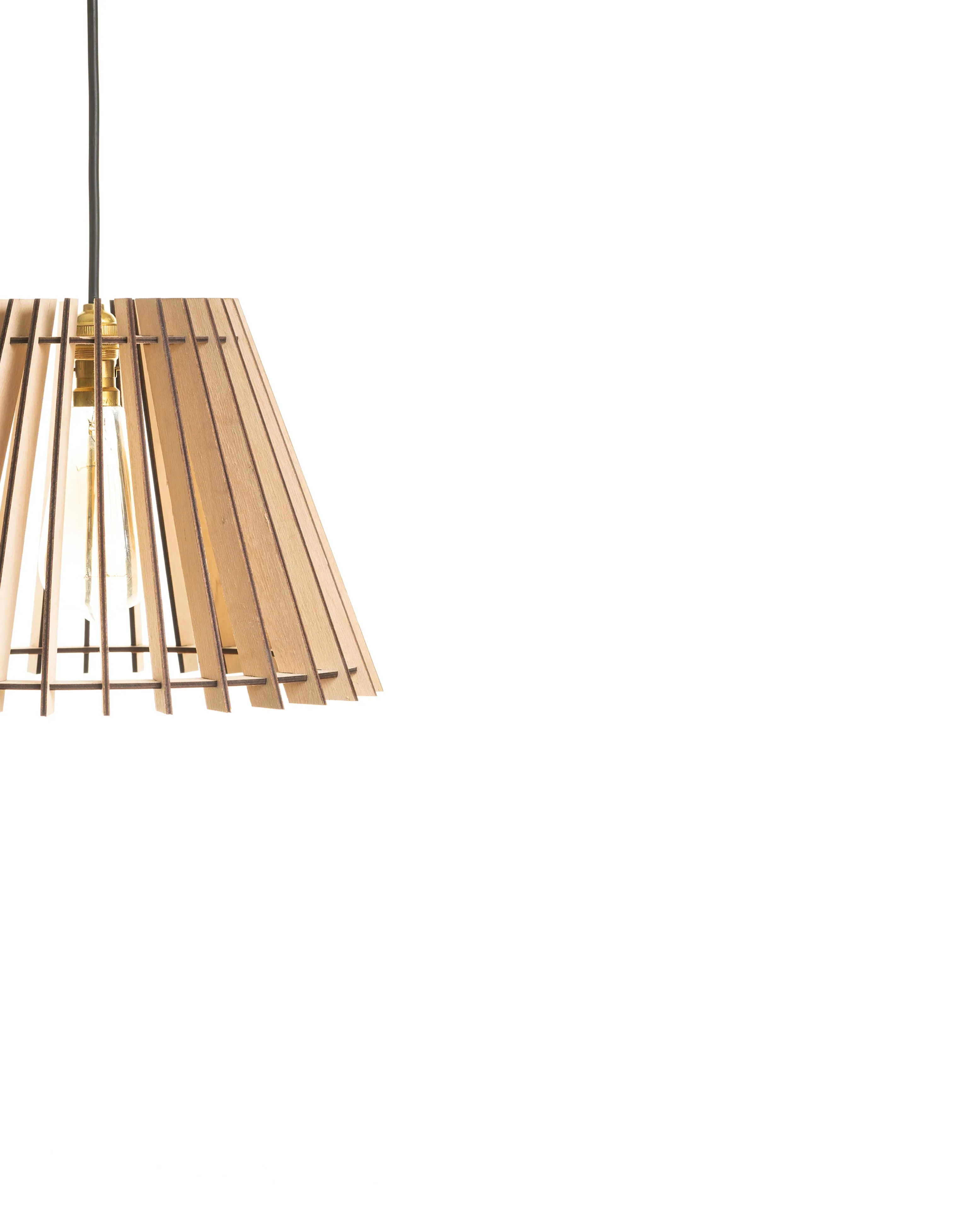 Benzor Birch Wood  Shade Pendent Lamp