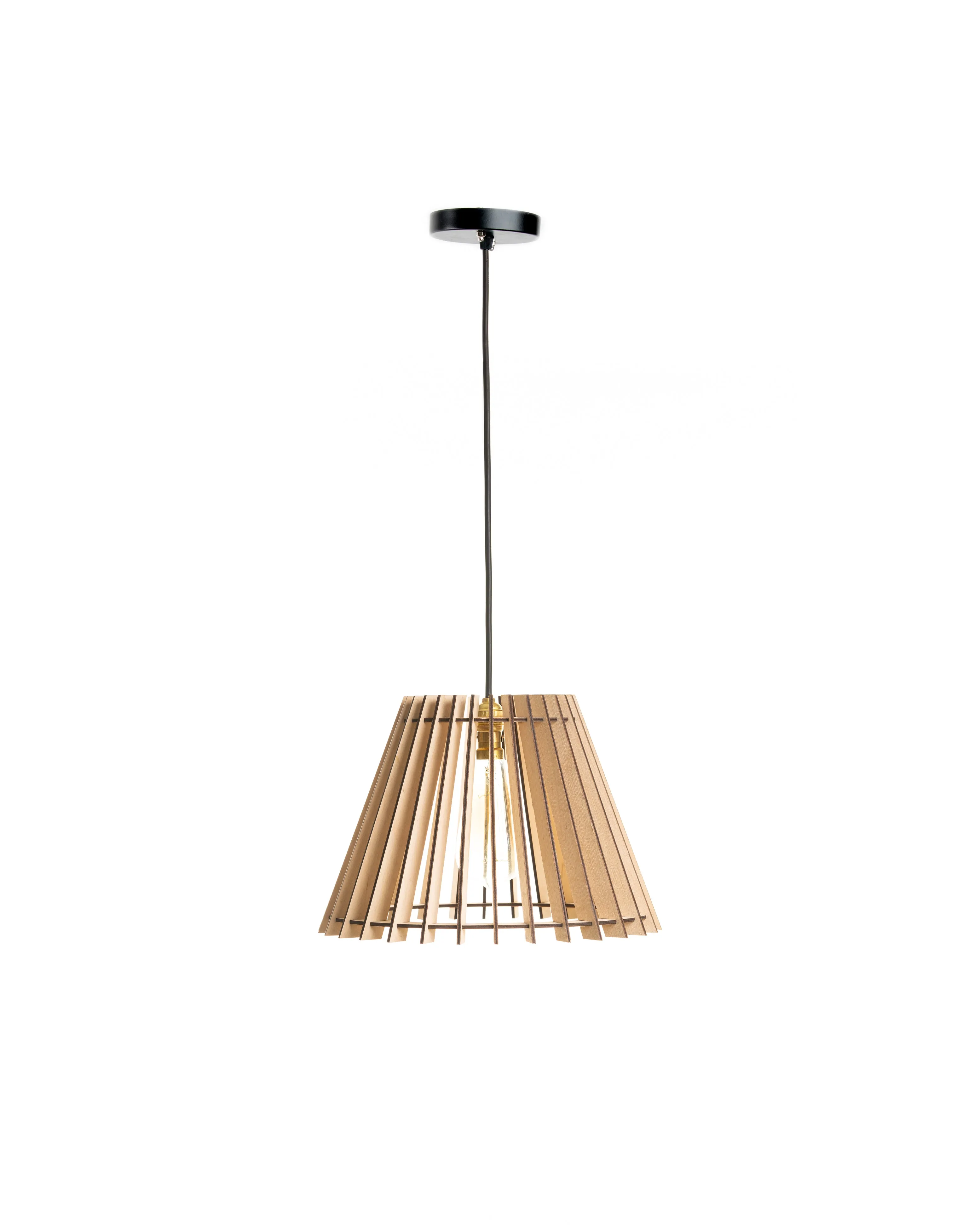 Benzor Birch Wood  Shade Pendent Lamp