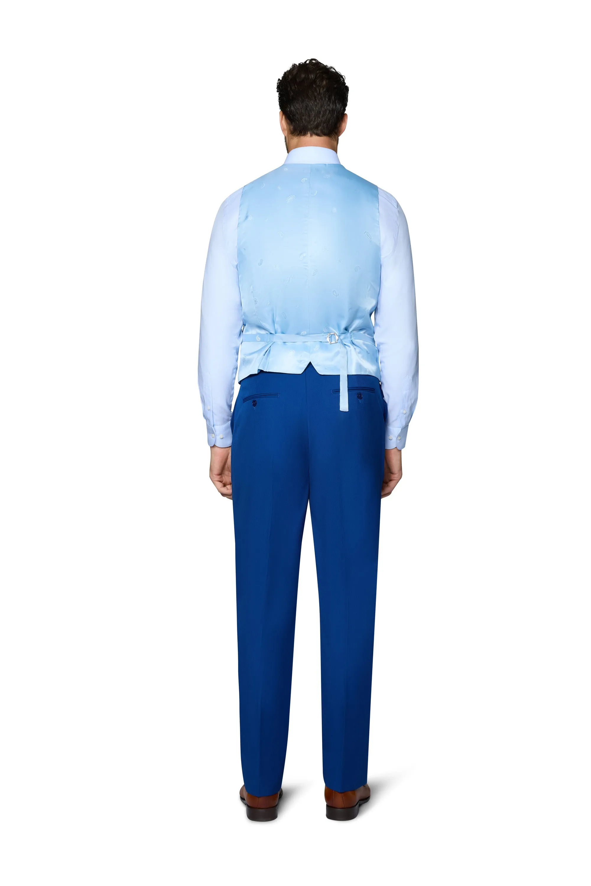 Berragamo Solid Slim Fit Pants - French Blue