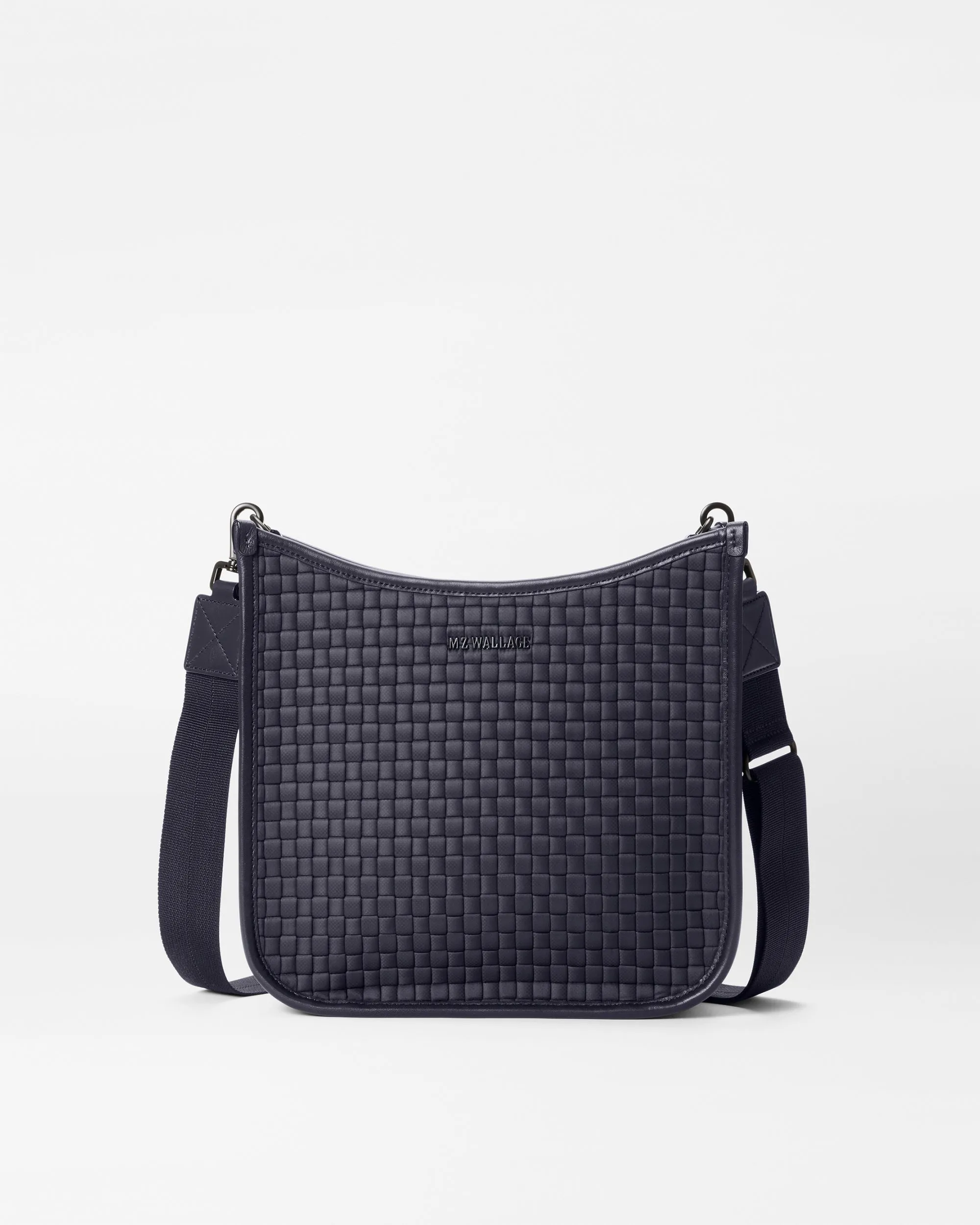 Black Woven Box Crossbody