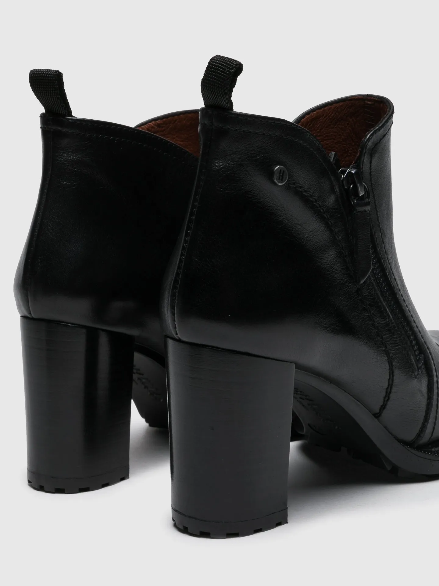 Black Zip up Ankle Boots