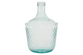 Blue Recycled Glass Farmhouse Spanish Vase