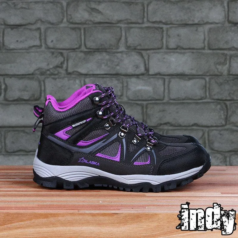 Botas Alaska Jade Waterproof Trekking Mujer Gris Violeta