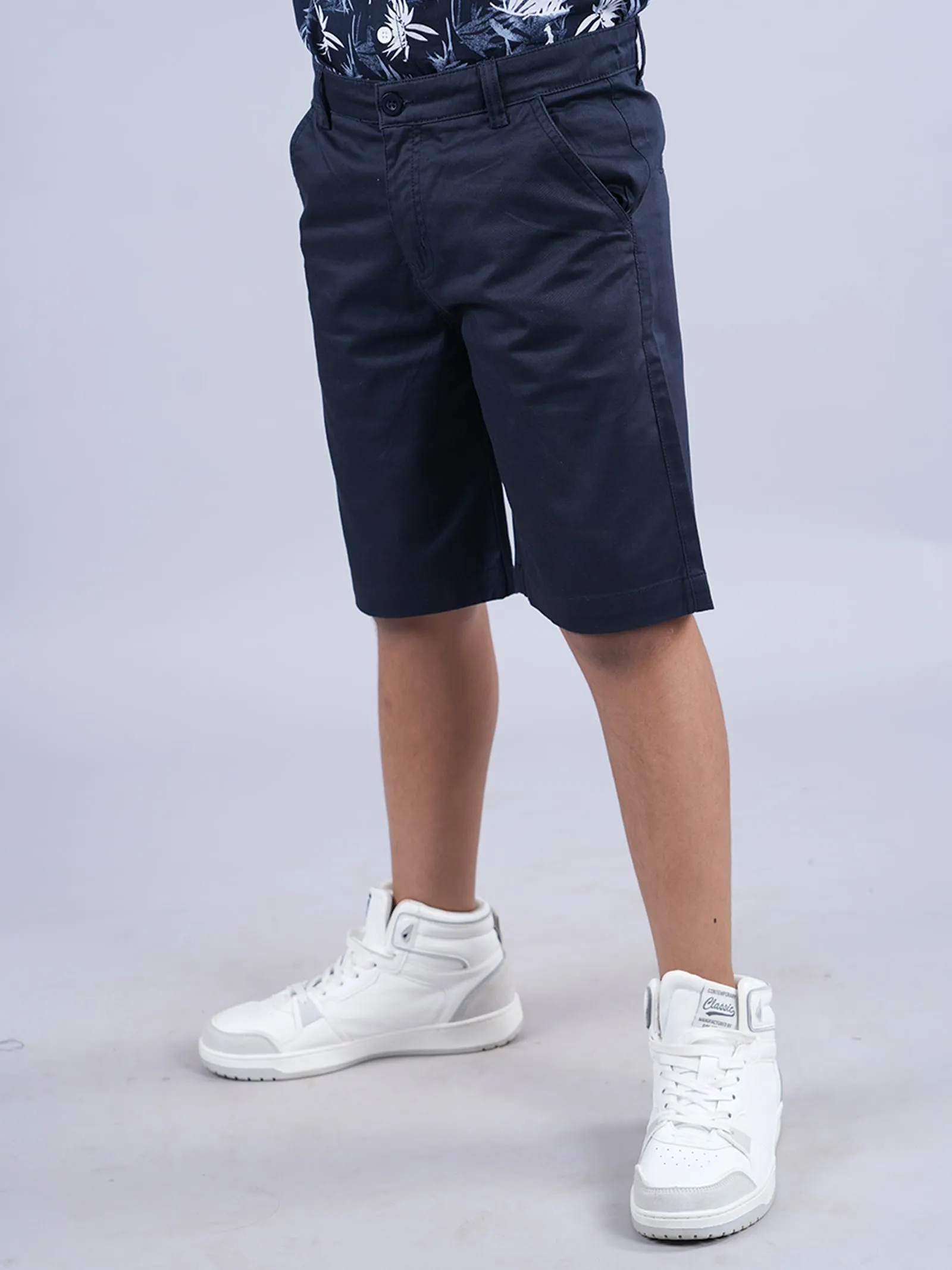 Boys Formal Solid Shorts