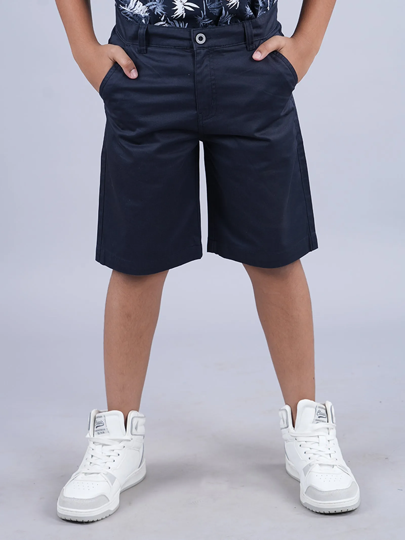 Boys Formal Solid Shorts