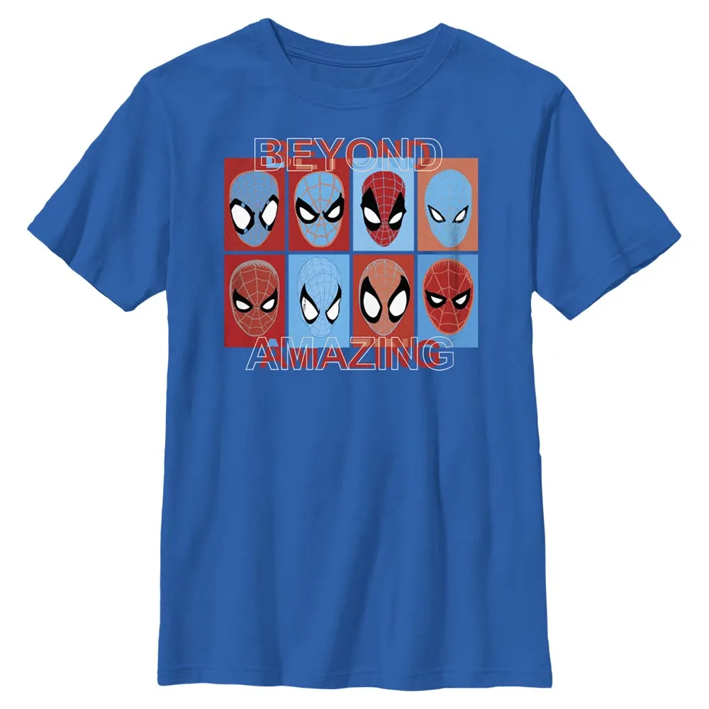 Boy's Marvel Spider-Man Beyond Amazing SPIDEY SQUARES BEYOND T-Shirt