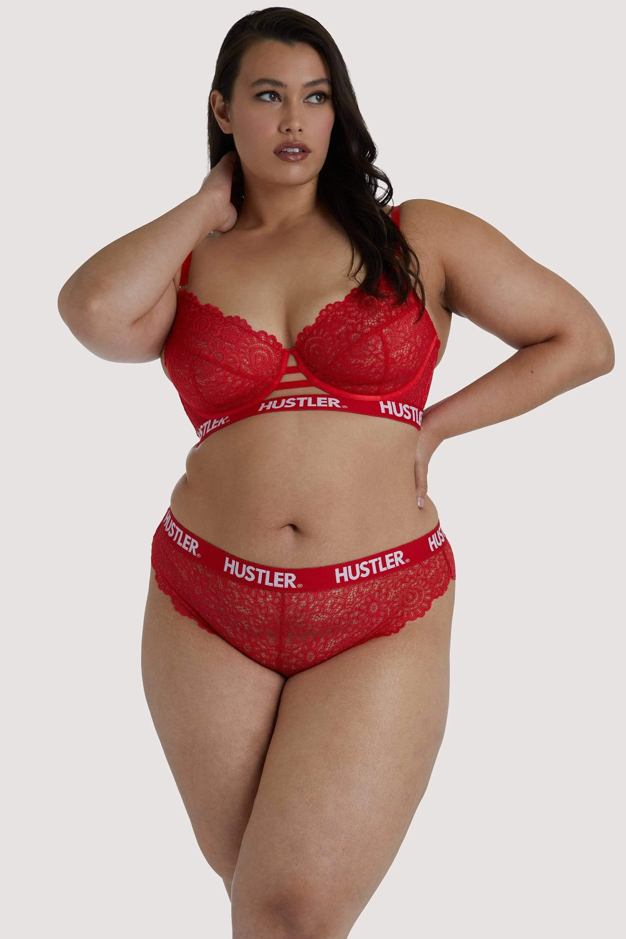 Branded Red Lace Curve Bra