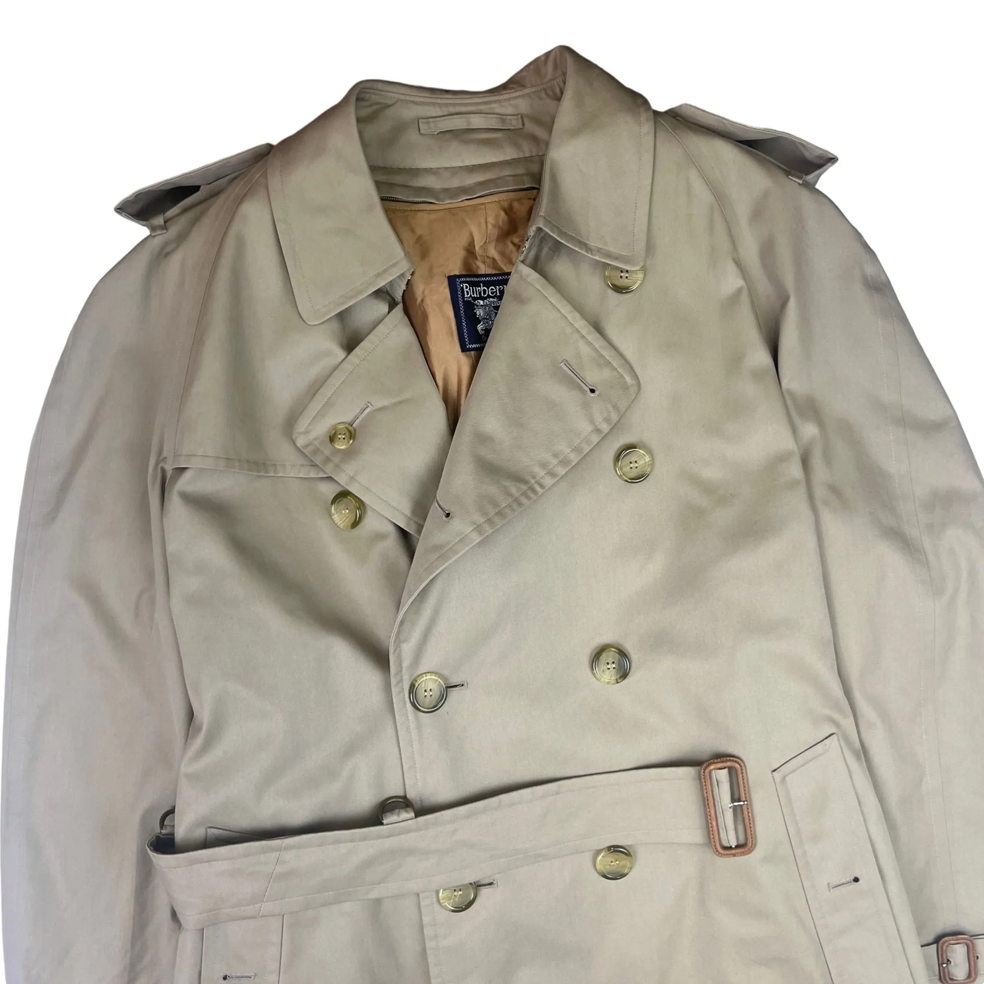 Burberry Mac Trench Rain Long Coat Beige