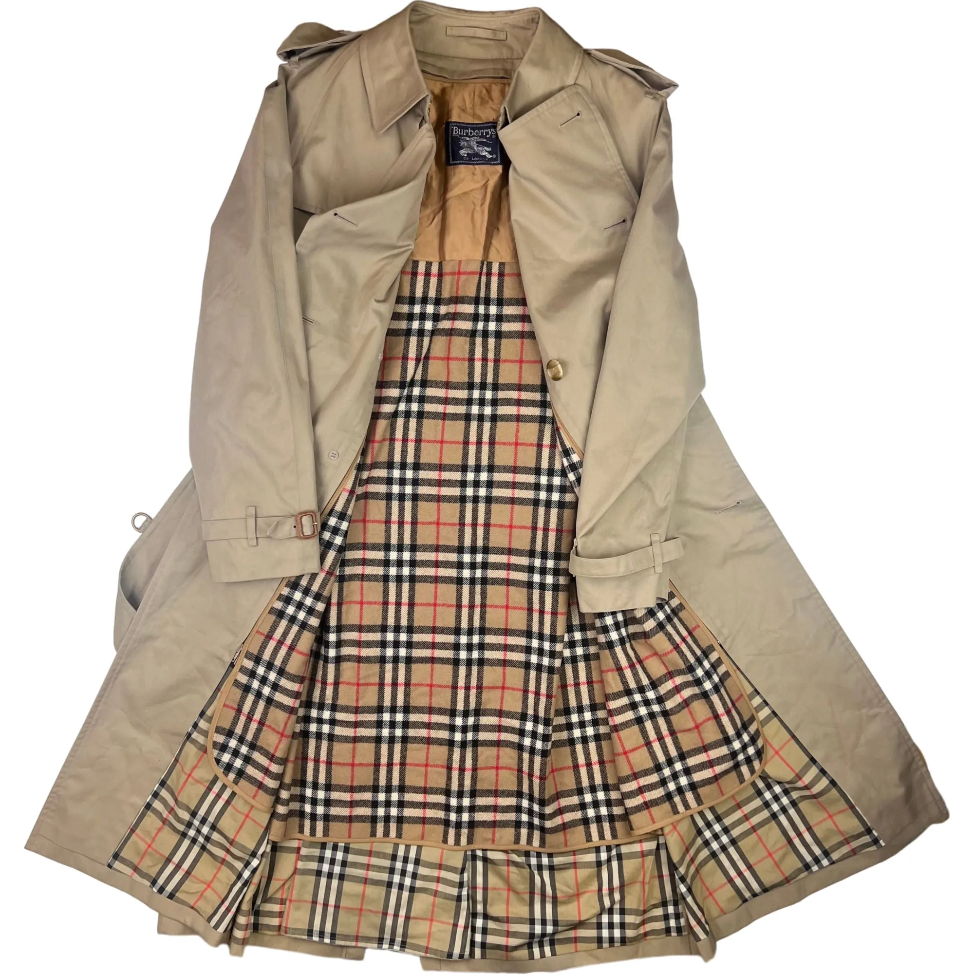 Burberry Mac Trench Rain Long Coat Beige