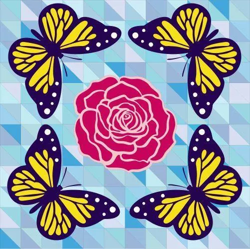 Butterfly Kisses - Barn Quilt