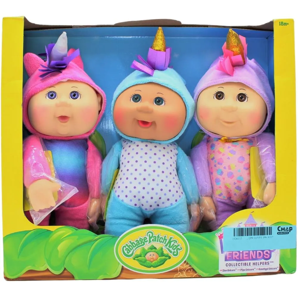 Cabbage Patch Cuties - Poupées 9 pouces - Paquet de 3