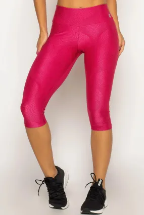 Calça Corsário Texturizada Rosa