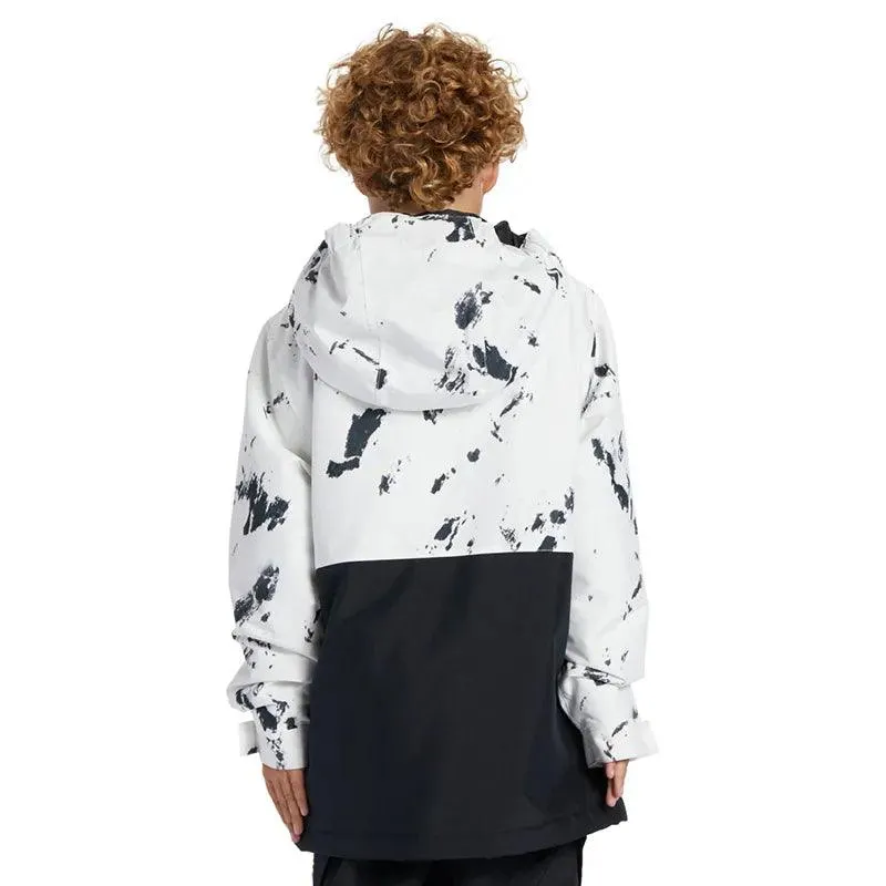 Campera Dc Snow Basis Print Niño Blanco Negro